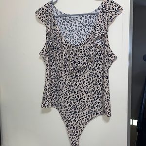 Leopard Print Bodysuit Size XL
